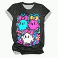 thumbnail image 4 of Godom Halloween Shirts for Women Cute Ghost Graphic T Shirt Halloween Short Sleeve Tee Tops, 4 of 4