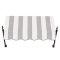 thumbnail image 3 of Awntech 4.38 Ft New Orleans Fixed Awning Canopy with Spear Arms (52.5in x 24in x 16in), Gray/White Stripe, 3 of 3