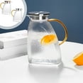 thumbnail image 1 of Glass Cold Water Kettle with Polygonal Hammers Pattern Large Capacity for Juices and Infusions Non-Toxic and Durable for Home Kitchen and Daily Hydration Sopatenor, 1 of 6