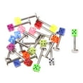 thumbnail image 2 of 4x20 Piezas Surtido De Dados Labio Anillos Para Lengua Y Barbilla Barras Labret Joyería Para Piercing Corporal Strade Fareast Limited, 2 of 8