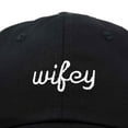 thumbnail image 2 of Dalix Wifey Embroidered Cotton Husband Baseball Cap Adjustable Dad Hat Womens in Black, 2 of 5