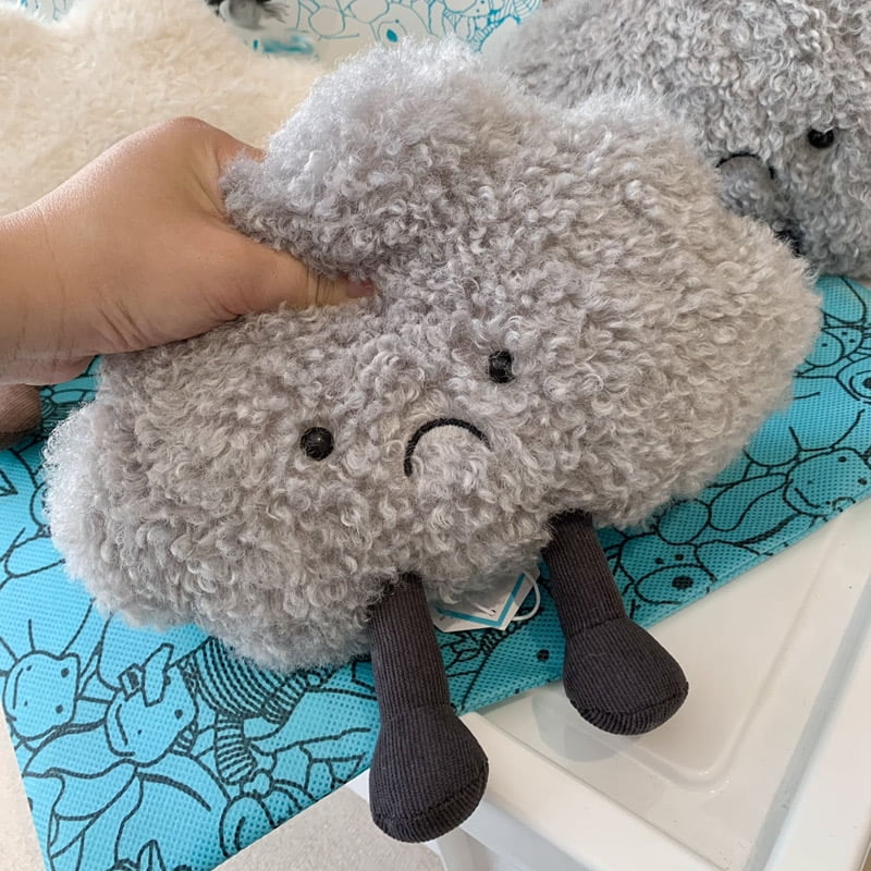 Jellycat AMUSEABLE STORM CLOUD Plush CUTE Sad Grumpy Gray