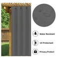 thumbnail image 3 of Easy-Going Outdoor Curtains for Patio Waterproof Cabana Grommet Curtain Panels, Gray, 52 x 120 inch, Set of 2, 3 of 7