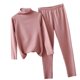 thumbnail image 1 of Guardurnaity Ropa interior térmica de algodón para mujer, pijama adelgazante de manga larga, traje elástico de cuello medio alto, camisa cálida, conjuntos de ropa Rosado XXL, 1 of 6