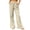 Beige, variant on Women's Frayed Hem Military Green Knit Flare Pants Boho Pants For Women Harem Pants Women Loose Pants