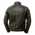 thumbnail image 2 of Brown Motorcycle Jacket Motorcycle Jackets For Men Leather Biker Jacket Mens Motorcycle Leather Jacket Mens Vintage Motorcycle Jacket size XS, 2 of 5