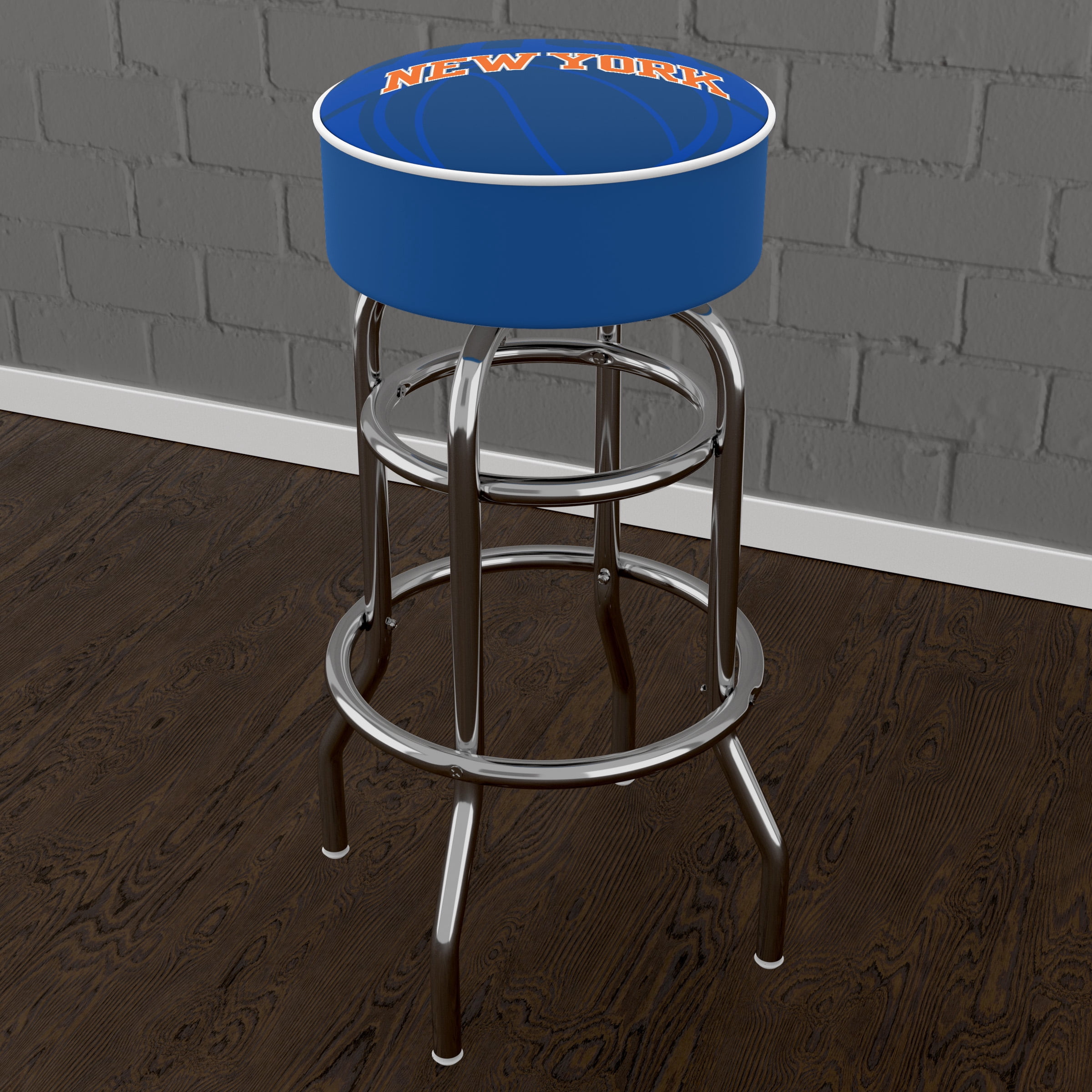 Trademark Gameroom New York Knicks Fade Bar Stool with Padded Seat