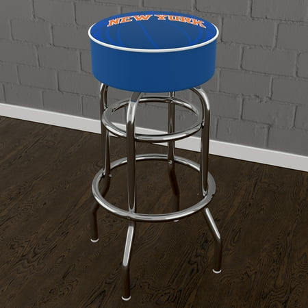 New York Knicks NBA Fade Padded Swivel Bar Stool - Blue, Orange, White
