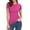 Hot Pink, variant on Fitted T Shirts for Women, Womens Basic Solid Color Crew Neck Short Sleeve Long Tee Shirt Basic Tops for Woman Light Blue L