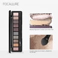 thumbnail image 2 of FOCALLURE Nude 10-shade Eyeshadow Palette,Smooth Mineral Eyeshadow Pigment,Easy to Create Variety of Eye Shadow Look with Double Edge Brush,Long Lasting Professional Eyeshadow Makeup, 2 of 7