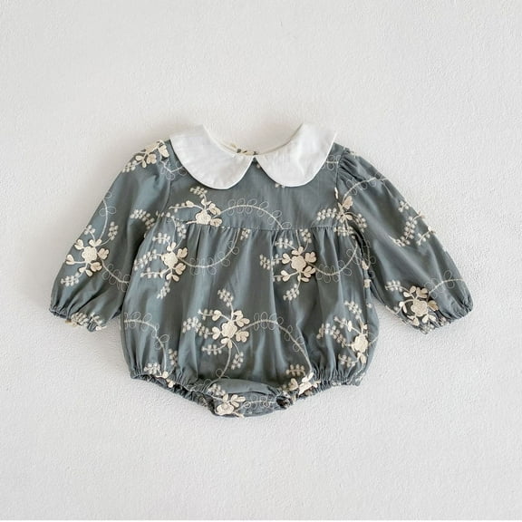 Wancir Baby Boy Girl Fleece Sweatshirt Romper Solid Color Long Sleeve Sweater Bubble Onesie Warm Fall Winter Clothes