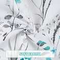 thumbnail image 3 of Alishomtll Kitchen Curtains Teal Floral Valance Swag Curtains Watercolor Flower Window Drapes,61" W x 36" L,Rod Pocket, 3 of 6