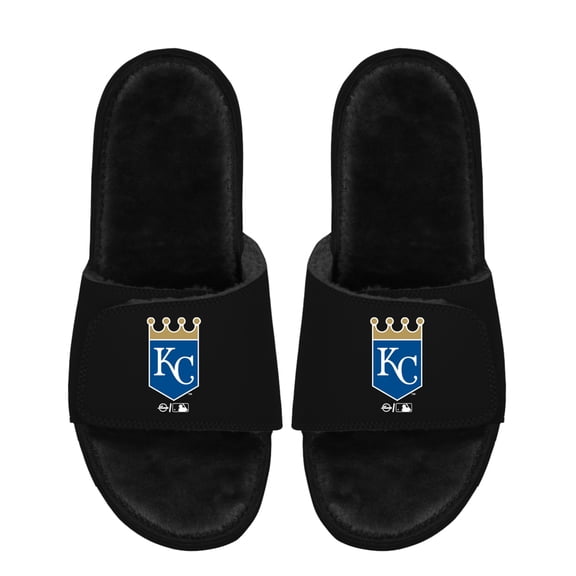 Youth ISlide Kansas City Royals Logo Fur Slide Sandals