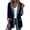 Navy01, variant on Denim Blazer for Women Collared Winter Fall Patchwork Jacket Knit Button Down Denim Cuffs Long Sleeve Lightweight Stylish Shacket Navy 2XL