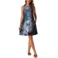 thumbnail image 1 of INSPIRE CHIC Vestidos de Verano para Mujeres, Vestido de Tirantes con Estampado de Tie Dye, Vestido Casual de Playa Sin Mangas y Suelto con Bolsillos XL, Tie Dye Verde y Púrpura, 1 of 5