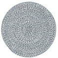 thumbnail image 2 of SAFAVIEH Braided Isidor Solid Cotton Reversible Area Rug, Ivory/Black, 3' x 3' Round, 2 of 7
