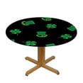 thumbnail image 3 of HAOXIT Elastic Edge Round Fitted Tablecloth, St.Patrick's Day Pattern Printed on Stain Resistant Polyester Table Cover, for Kitchen Dining Party Patio Tabletop Decoration, Fit for Round table 46-50, 3 of 8