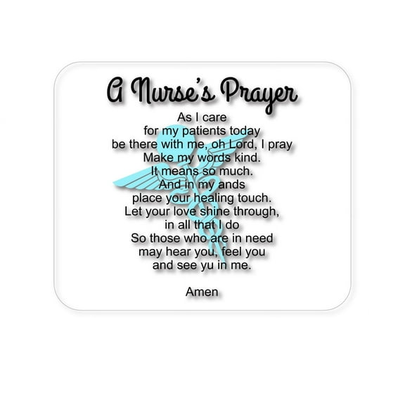 DistinctInk Mouse Pad - 1/4" Foam Rubber - A Nurse's Prayer