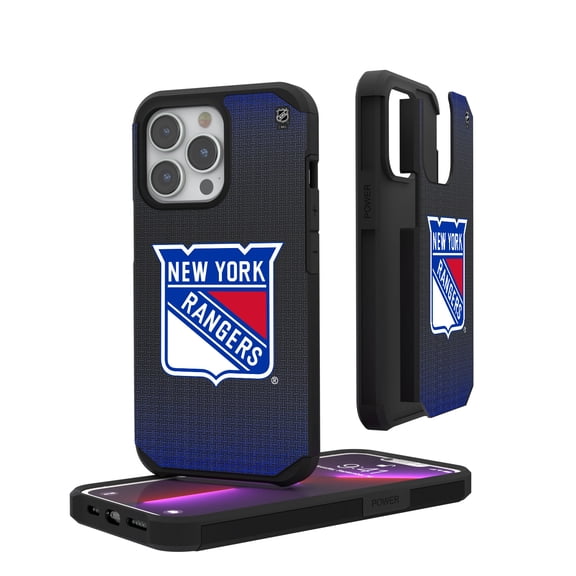 New York Rangers Linen Logo iPhone Rugged Case