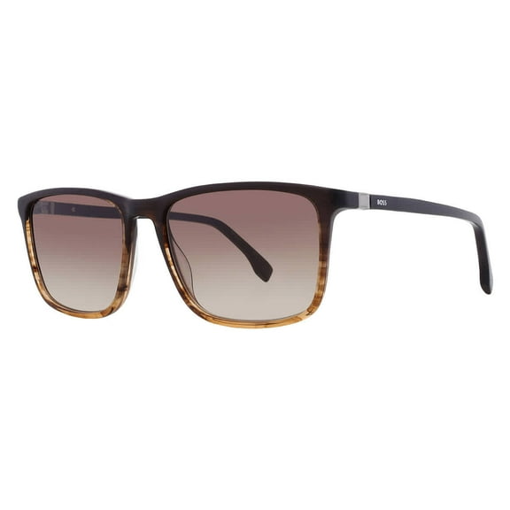 Hugo Boss Brown Shaded Square Men's Sunglasses BOSS 1434/S 0EX4/HA 56