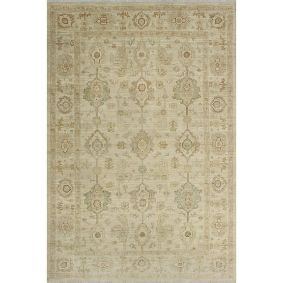 Yousafi Raedwolf Ivory/Gold Rug, 6'1" x 8'10"
