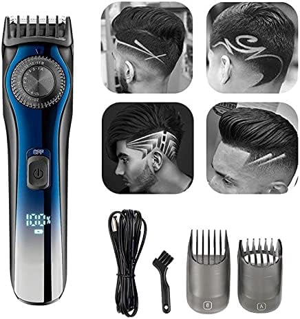 RKXQT Hair Clippers for Men, Powerful Hairs Trimmer Cutting Machine Barber Haircut Professional Hair Clipper Rechargeable LCD Screen