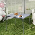 thumbnail image 1 of HOMYLIN Mesa Plegable de Patio, Mesa de Campismo Cuadrada Impermeable y portátil 86X86Cm Mesa de Picnic Cuadrada Plegable Portátil para Camping, Partido,Exterior, Gris, 1 of 5