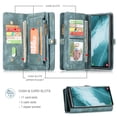 thumbnail image 4 of TECH CIRCLE Samsung Galaxy S22 Ultra Case,Galaxy S22 Ultra Wallet Case with Card Holder Kickstand Zipper Pocket Lanyard Strap Wristlet PU Leather Flip Case Wallet for Galaxy S22 Ultra 6.8 inch,Green, 4 of 10