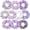 Purple, variant on 10 count Hair Scrunchies for Women Satin Silk Scrunchies Fluffy Fuzzy Flower Plaid Bubble Hairties Bulk Elastic Hair Accessories Scrunchies for Teens Girls(Sage Green)