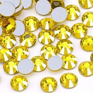 Citrine Yellow Rhinestones Glass Non Hot Fix / Glue on Gems / Crystals for  Tumblers / Flat Back / Crystals for Bedazzling
