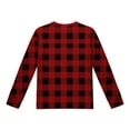 thumbnail image 6 of KyCheLot Girls Plaid Tshirts Long Sleeve Print Pullover Long Sleeve School Daily Wear Tops 5-14 Years, 6 of 7