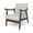 Beige + Brown, variant on GDF Studio Merion Mid Century Modern Fabric Tufted Club Chair, Dark Gray and Brown