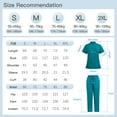 thumbnail image 2 of Scrub Sets for Woman Solid Color stand-up collar zipper Short Sleeve Long Pants Medical Uniform Women's Scrubs Set, 2 of 9
