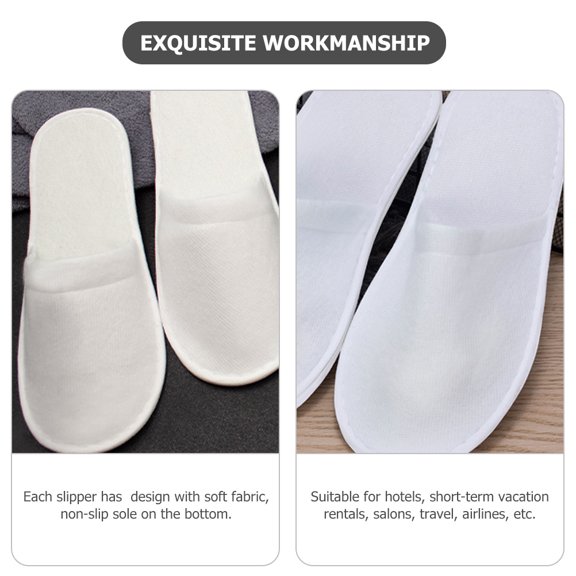 Frcolor 8 Pairs Hotel Slippers Disposable Slippers Spa Slippers Salon Spa Slippers One Time Slipper