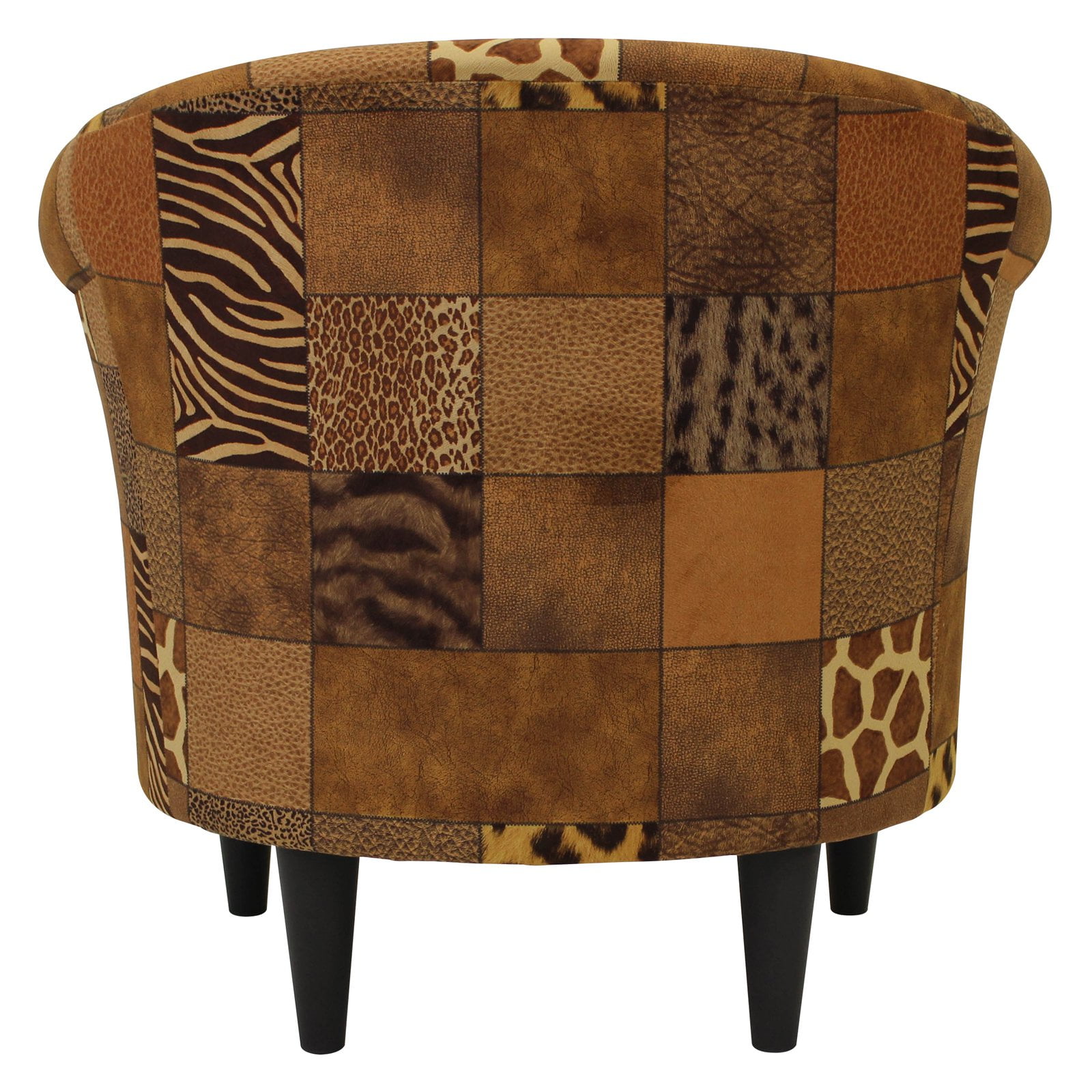 Fox Hill Trading Nikole Club Chair,  Safari Patchwork Print