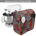 thumbnail image 2 of Urban Stand Mixer Cover, Pastel Toned Apartments Cartoon City Village Downtown Buildings, Kitchen Appliance Organizer Bag Cover with Pockets, 5 Quarts, Vermilion Maroon, by Ambesonne, 2 of 4