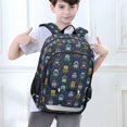 thumbnail image 6 of FORMRS Kids Backpack for School Unisex 17" Casual Bookbag Travel Daypack with Compartment Pockets, Navy Blue Cartoon Robot Pattern, 6 of 7