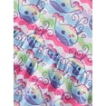 thumbnail image 6 of WIBACKER Toddler and Little Girl Cute Whale Skater Dress Ruffle Sleeve Priness A-line Sundress 1-6 Years, 6 of 7