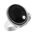 thumbnail image 1 of 925 Silver Ring For Women - Men Natural Black Onyx Stone Silver Ring Size 12 July Birthstone Hand Made Silver Ring Size 12 Gift For Sister On Birthday 925 Silver Jewelry With Gemstone, 1 of 5