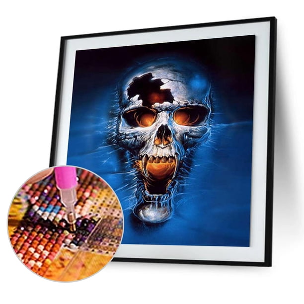Cuadros Decorativos 5D DIY diamante pintura calavera Halloween bordado cruz artesanía puntada Sywqhk Nuevos Originales
