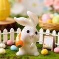 thumbnail image 2 of Easter Bunny Ornament Set, Cute Mini Figurines for Home Desk Decor, Spring Garden Party Favors, 2 of 7