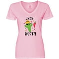 thumbnail image 3 of Inktastic Cinco De Mayo Let's Fiesta Cute Cactus with Sombrero Women's V-Neck T-Shirt, 3 of 5