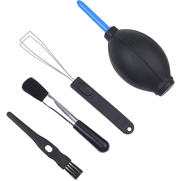 Camkix Keyboard Cleaning Kit - 1x Mini Brush, 1x Cleaning Brush, 1x Keyboard Cap Remover, 1x Air Blower and 1x Cleaning Cloth - Also for Laptops , Camera Lenses, Glasses - Home and Office