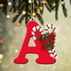 thumbnail image 2 of Personalized Acrylic Christmas Tree Ornaments Alphabet Letter Decorations with Santa Hat Design for Party Xmas Decoration Pendant Hanging Decor, 2 of 3