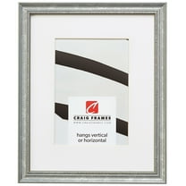 Craig Frames 314SI 16x20 inch Ornate Silver Picture Frame Matted for a 11x14 Photo