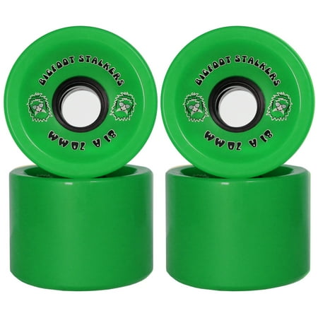 BIGFOOT HIGH REBOUND WHEELS STALKER Longboard Wheels 70mm GREEN 78a price history on PriceWatchPro