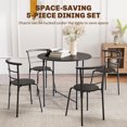 thumbnail image 4 of HOMCOM Dining Table Set for 4 Space Saving Kitchen Table and Chairs Black, 4 of 10
