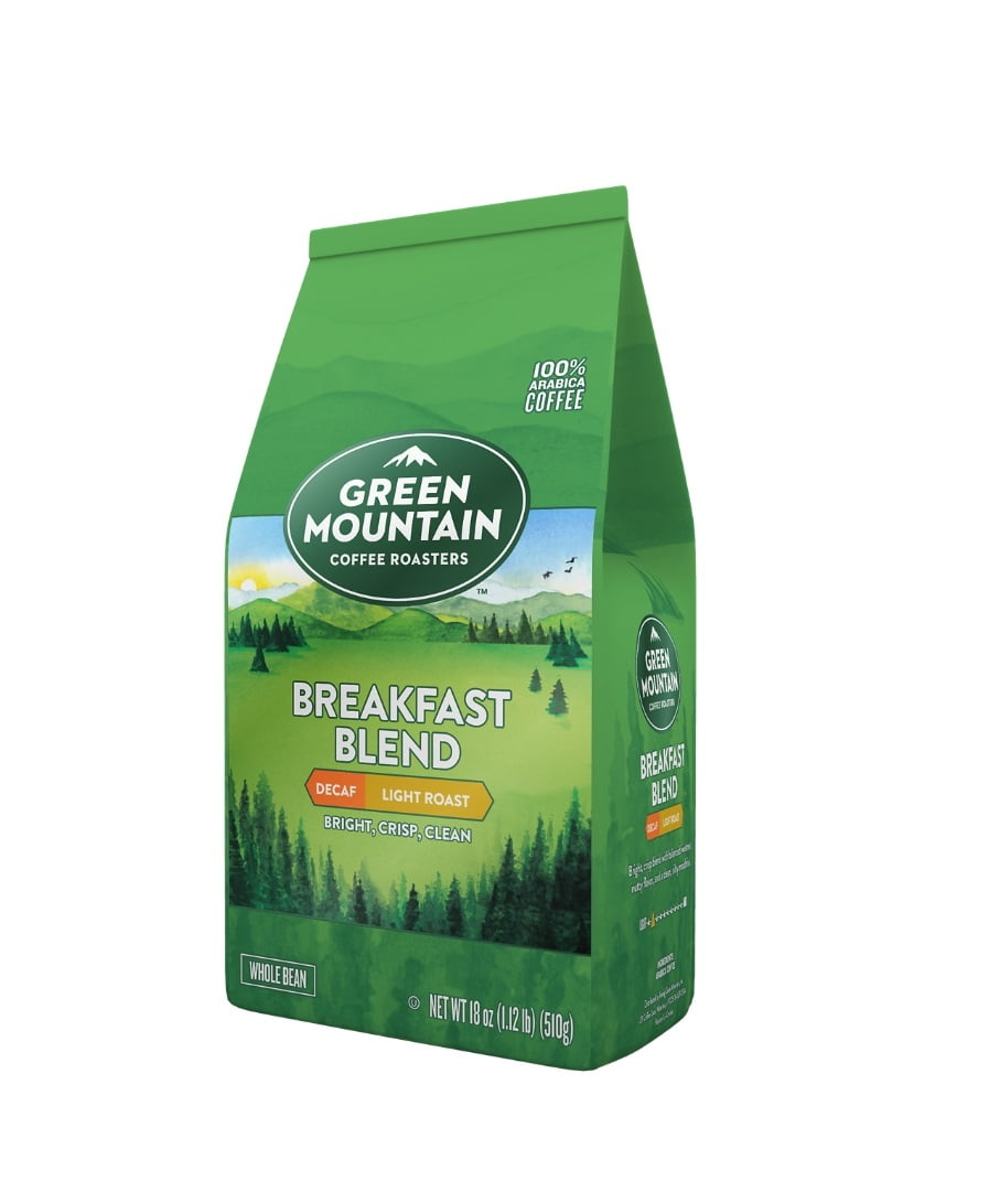 Green Mountain Coffee Roasters, Breakfast Blend Decaf, Whole Bean