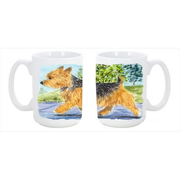 Norwich Terrier Dishwasher Safe Microwavable Ceramic Coffee Mug 15 oz.