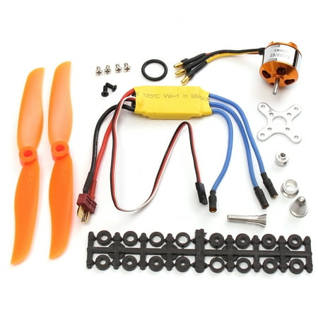 - RC 2200KV Brushless Motor 2212-6 + 30A ESC + Free Mount For RC Plane Aircraft Helicopter Quadcopter Drone